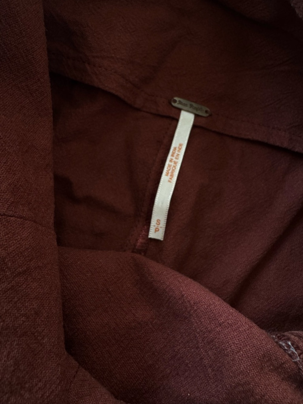 Free people wide leg rust pants sz S - Picture 4 of 5